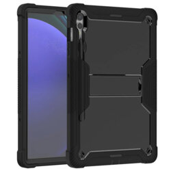 [Pachet 360°] Husa + folie sticla Samsung Galaxy Tab S9 Plus Techsuit Rugged TabShell, negru