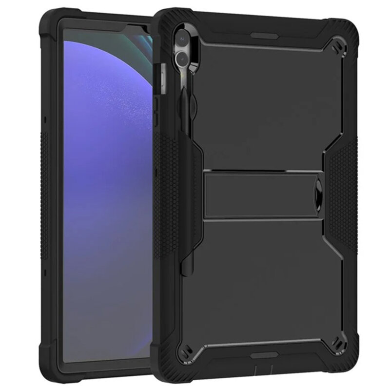 [Pachet 360°] Husa + folie sticla Samsung Galaxy Tab S10 Plus Techsuit Rugged TabShell, negru