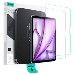 [Pachet 2x] Folie sticla iPad Air 11 (2024) ESR Tempered Glass Screen Protector UltraFit Tray, transparenta