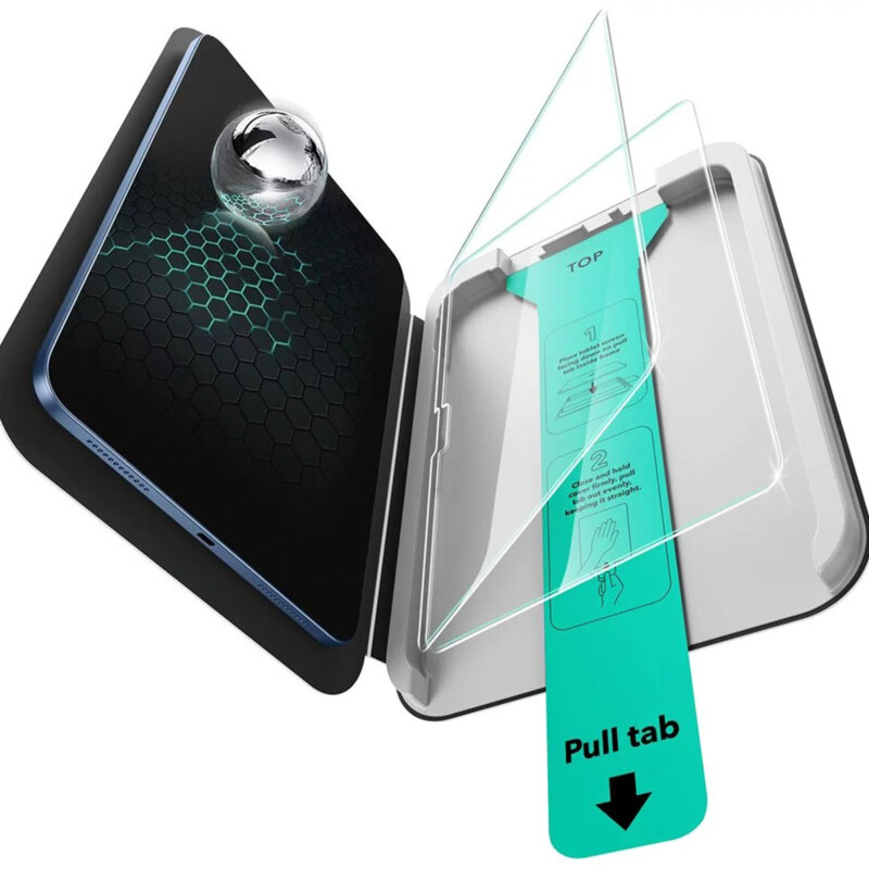 [Pachet 2x] Folie sticla iPad 10 (2022) 10.9 ESR Tempered Glass Screen Protector UltraFit Tray, transparenta