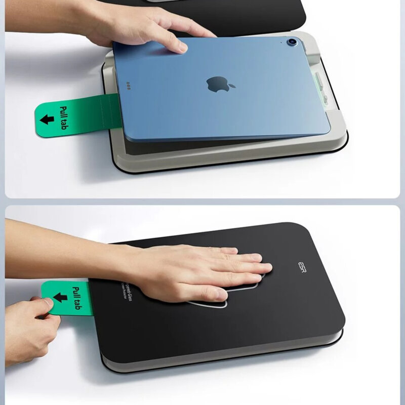 [Pachet 2x] Folie sticla iPad 10 (2022) 10.9 ESR Tempered Glass Screen Protector UltraFit Tray, transparenta