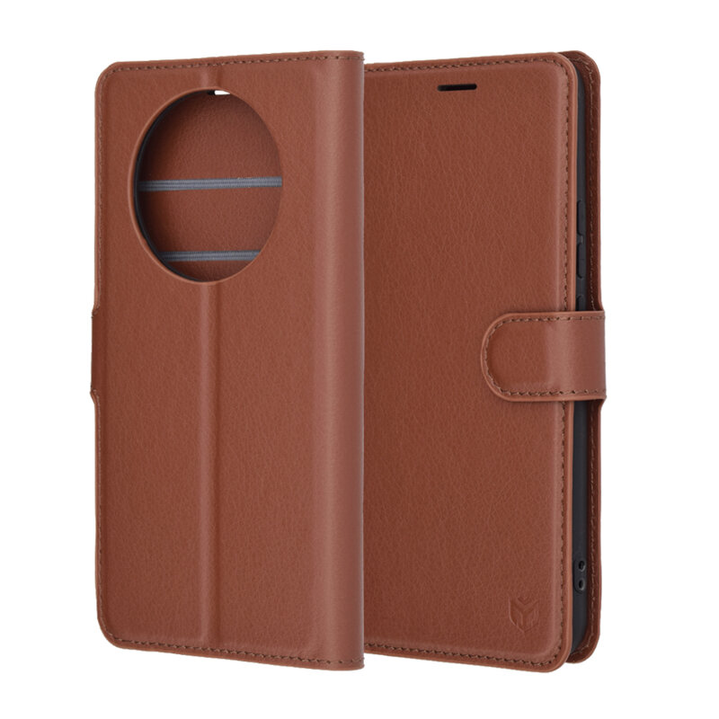 Husa Realme 14 Pro Techsuit Leather Folio, maro