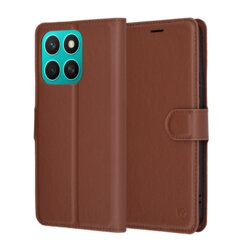 Husa Honor X8c Techsuit Leather Folio, maro