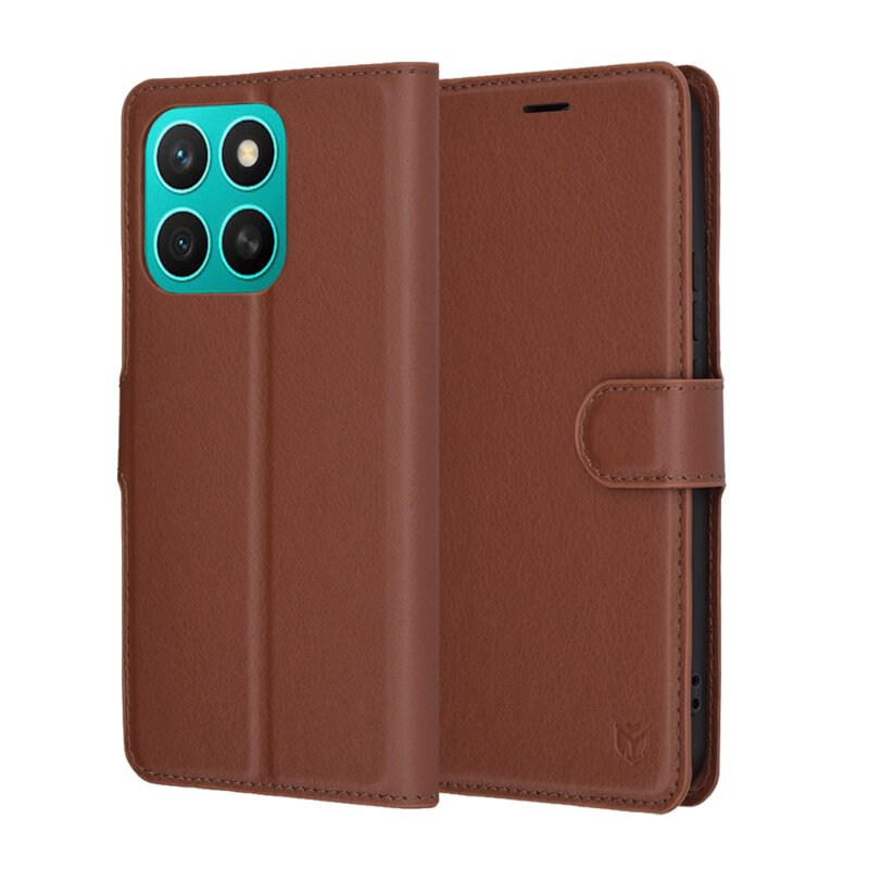 Husa Honor X8c Techsuit Leather Folio, maro