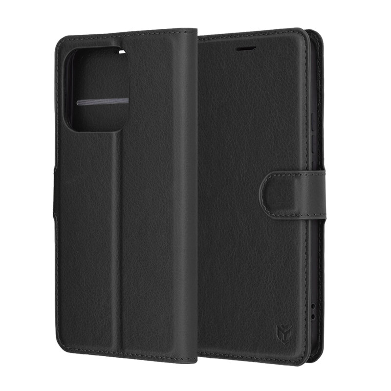 Husa Honor X8c Techsuit Leather Folio, negru