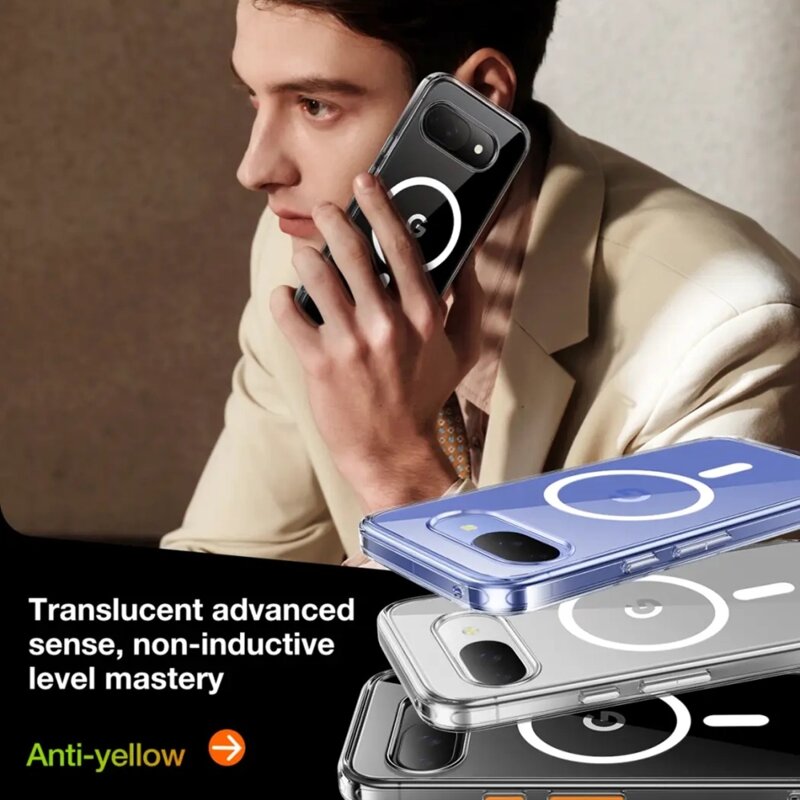 Husa Google Pixel 9a Torras Diamond MagSafe Series, transparenta