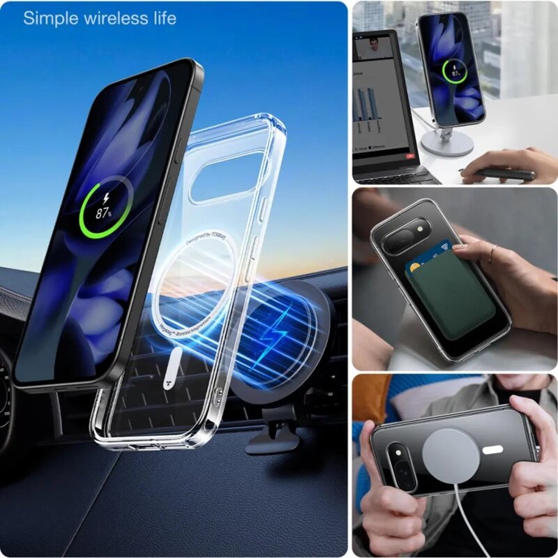 Husa Google Pixel 9a Torras Diamond MagSafe Series, transparenta