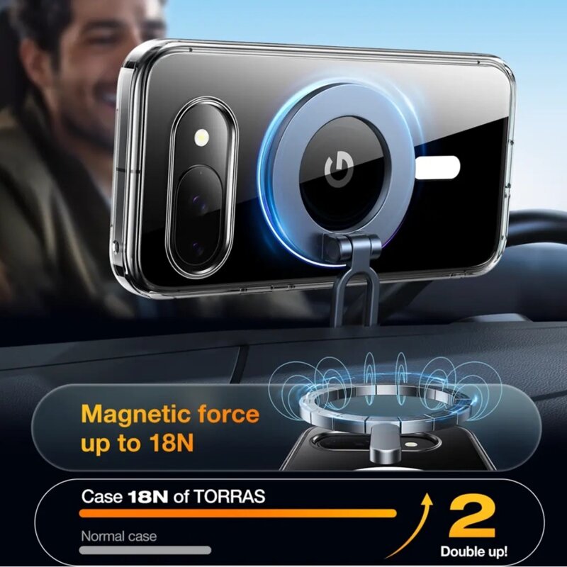 Husa Google Pixel 9a Torras Diamond MagSafe Series, transparenta