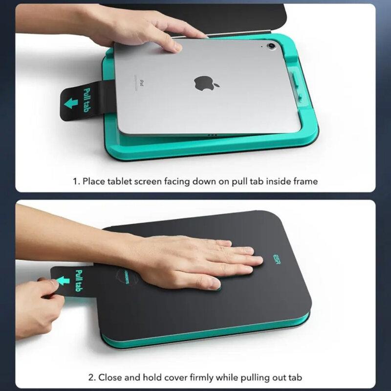[Pachet 2x] Folie sticla iPad 11 (2025) ESR Armorite Screen Protector UltraFit Tray, transparenta