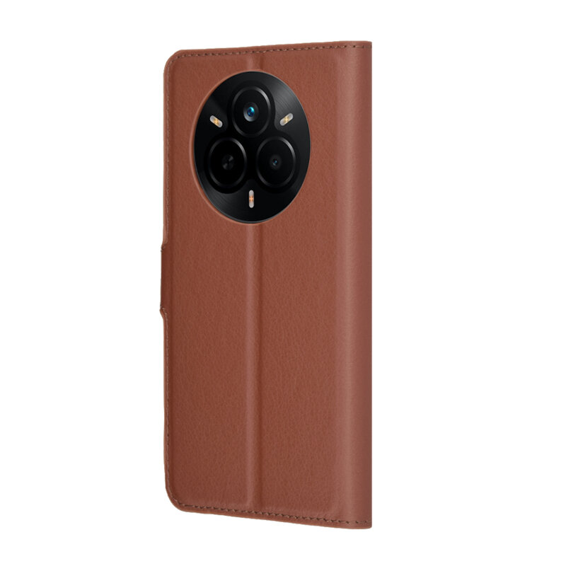 Husa Realme 14 Pro Techsuit Leather Folio, maro