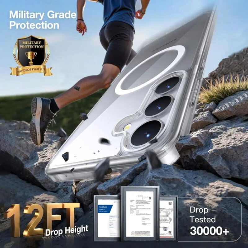 Husa Samsung Galaxy S25 Torras Guardian Magnetic Series, transparenta