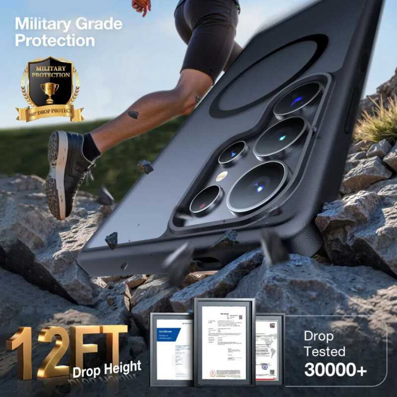 Husa Samsung Galaxy S25 Ultra Torras Guardian Magnetic Series, negru