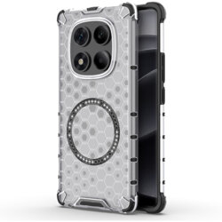 Husa transparenta Xiaomi Redmi Note 14 Pro 4G Techsuit HoneyComb Shield MagSafe, alb