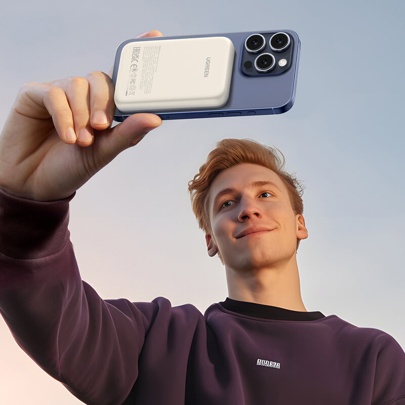 Baterie externa MagSafe wireless 10000mAh Ugreen, gri, 25919