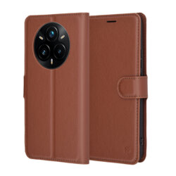 Husa Realme 14 Pro+ Techsuit Leather Folio, maro