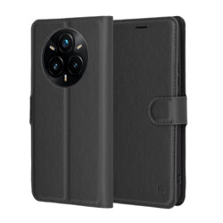 Husa Realme 14 Pro+ Techsuit Leather Folio, negru