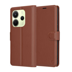 Husa Xiaomi Redmi Note 14 4G (Standard) Techsuit Leather Folio, maro
