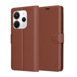 Husa Xiaomi Redmi Note 14 4G (Regional) Techsuit Leather Folio, maro