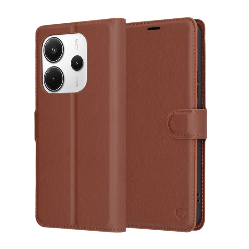 Husa Xiaomi Redmi Note 14 4G (Regional) Techsuit Leather Folio, maro