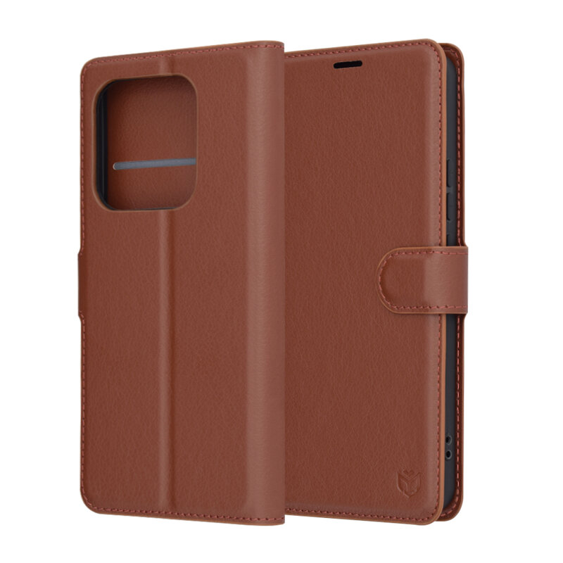 Husa Xiaomi Redmi Note 14 4G (Regional) Techsuit Leather Folio, maro