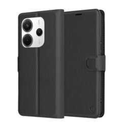 Husa Xiaomi Redmi Note 14 4G (Regional) Techsuit Leather Folio, negru