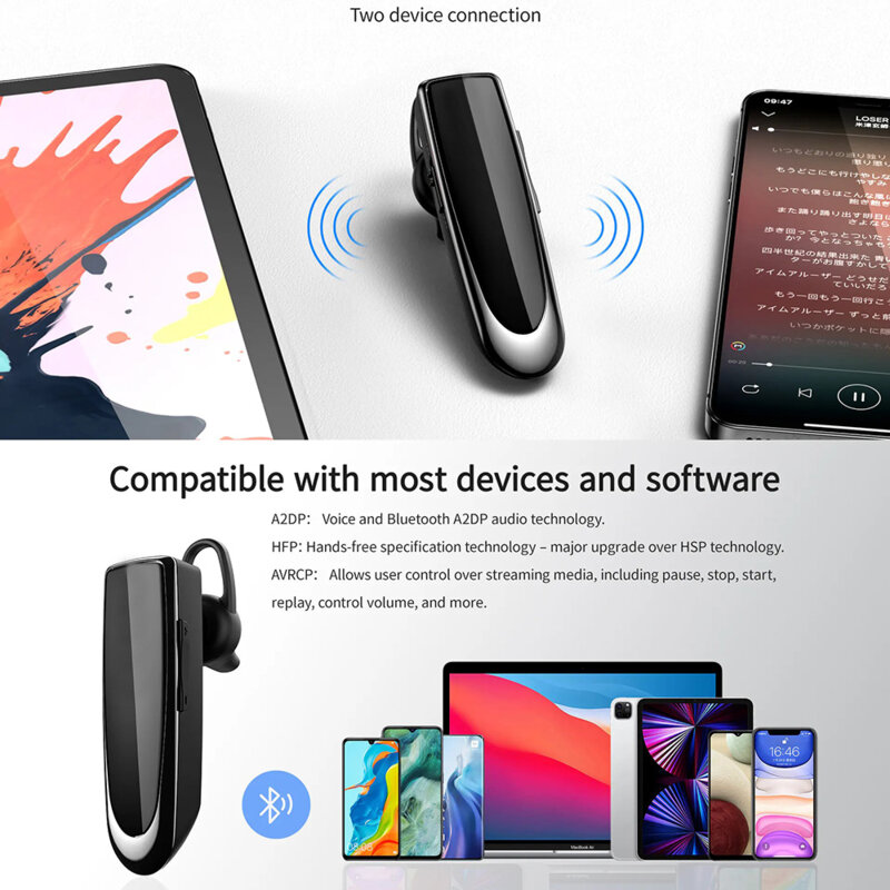 Casca Bluetooth 5.0. HandsFree wireless Techsuit UrbanEar CB1, negru