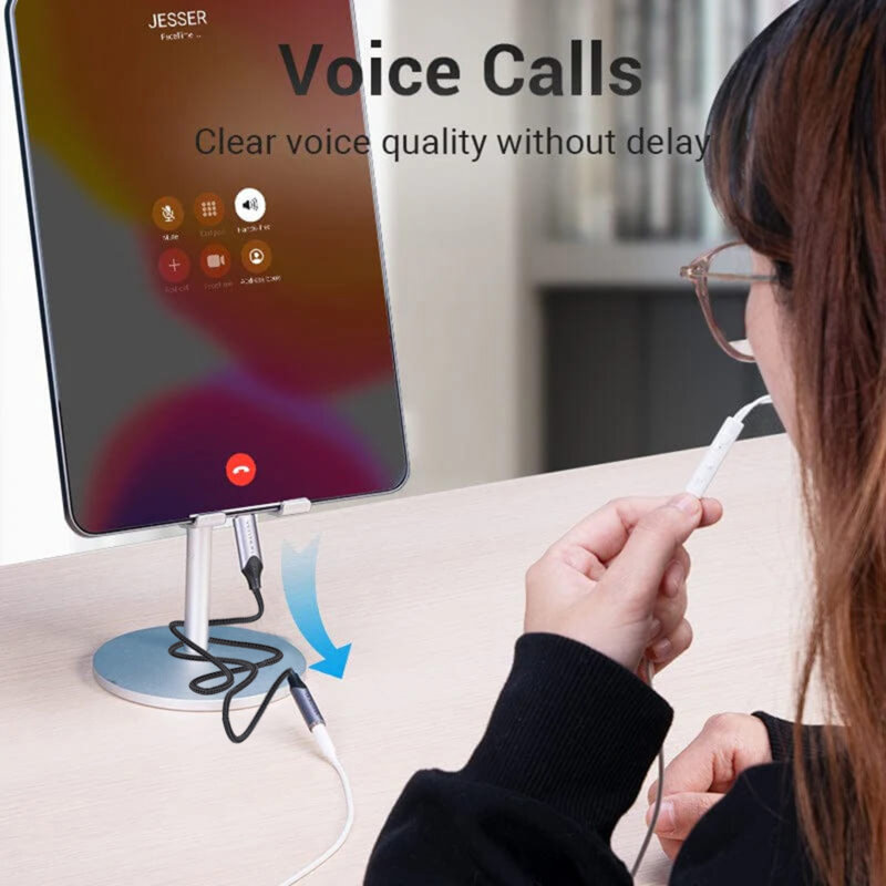 Adaptor casti Jack la Type-C, cu DAC Vention BGMHF, gri