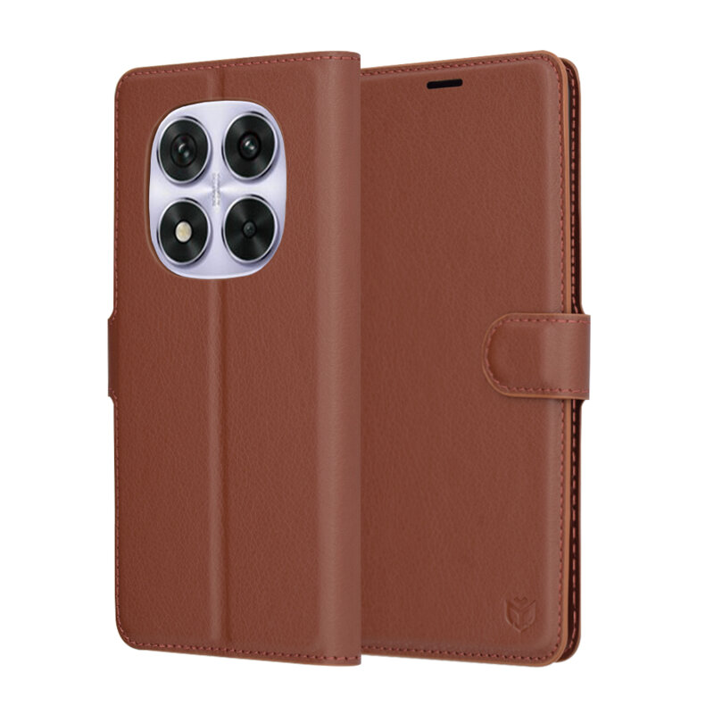 Husa Xiaomi Redmi Note 14 Pro 5G Techsuit Leather Folio, maro