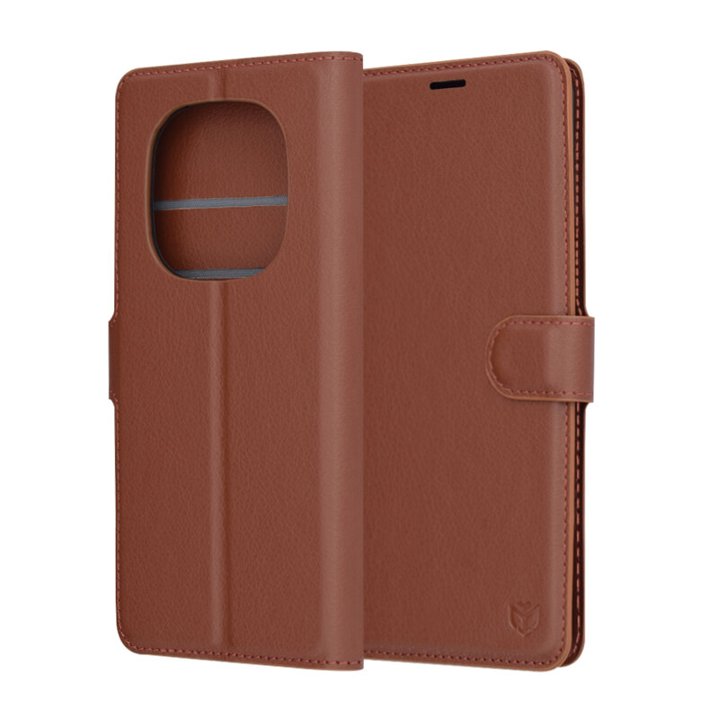 Husa Xiaomi Redmi Note 14 Pro 5G Techsuit Leather Folio, maro