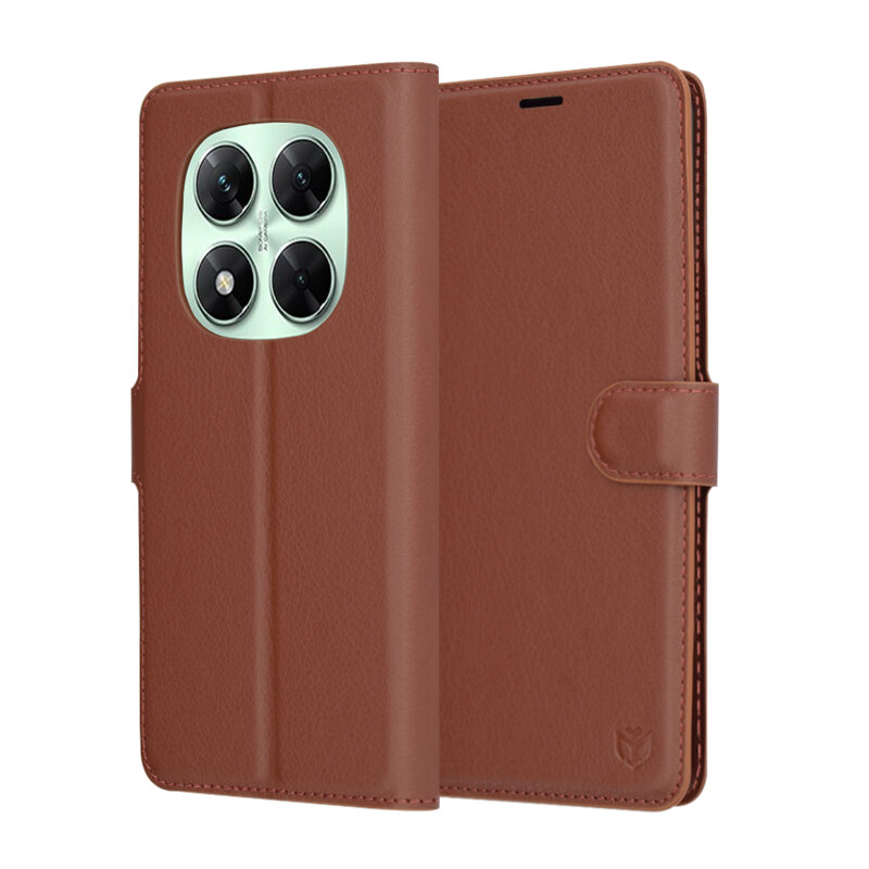 Husa Xiaomi Poco X7 Techsuit Leather Folio, maro
