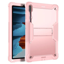 [Pachet 360°] Husa + folie sticla Samsung Galaxy Tab S8 Plus Techsuit Rugged TabShell, roz