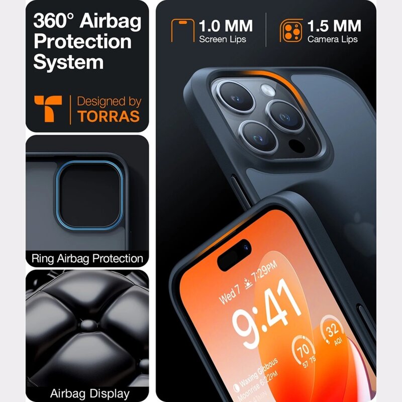 Husa Google Pixel 9a Torras Guardian Series, negru