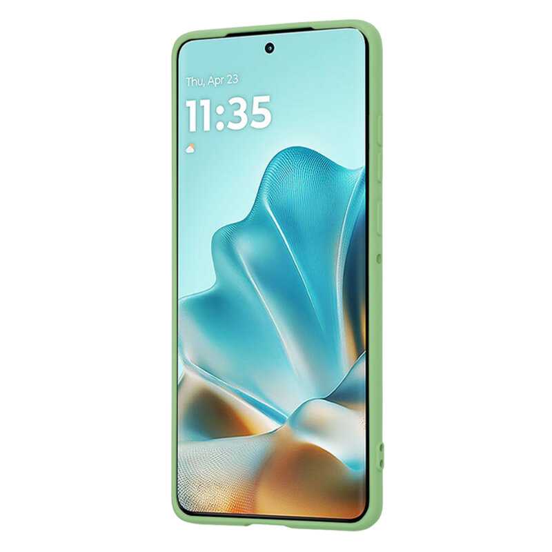Husa silicon Motorola Edge 60 Fusion Techsuit SoftFlex, verde deschis