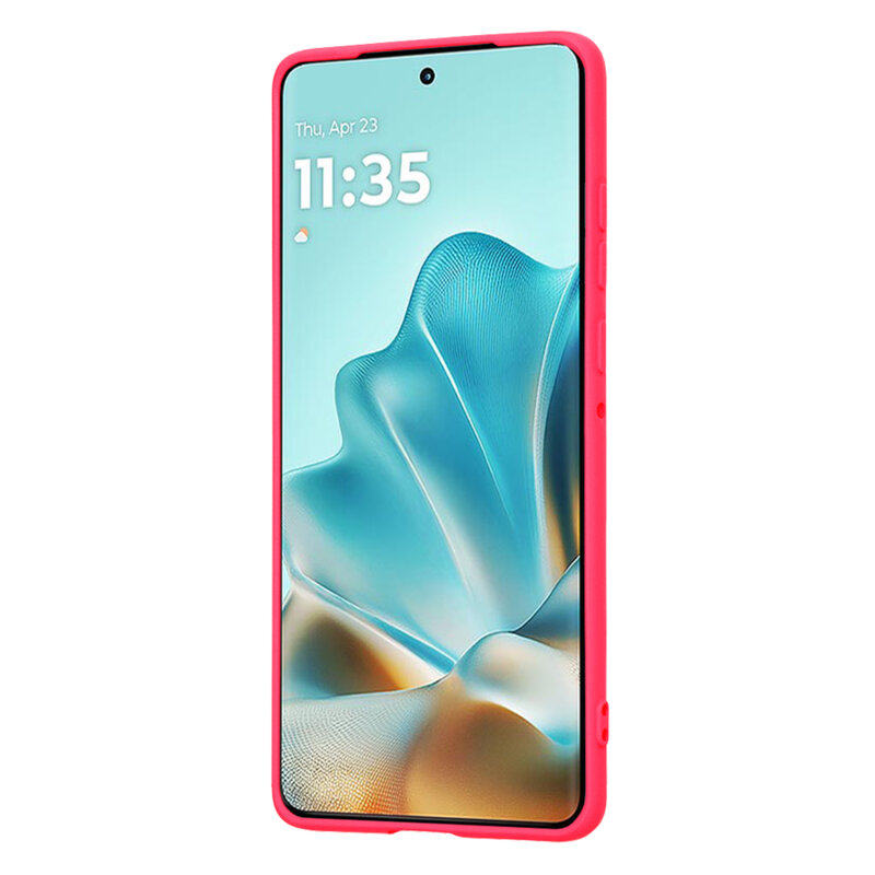 Husa silicon Motorola Edge 60 Fusion Techsuit SoftFlex, fucsia