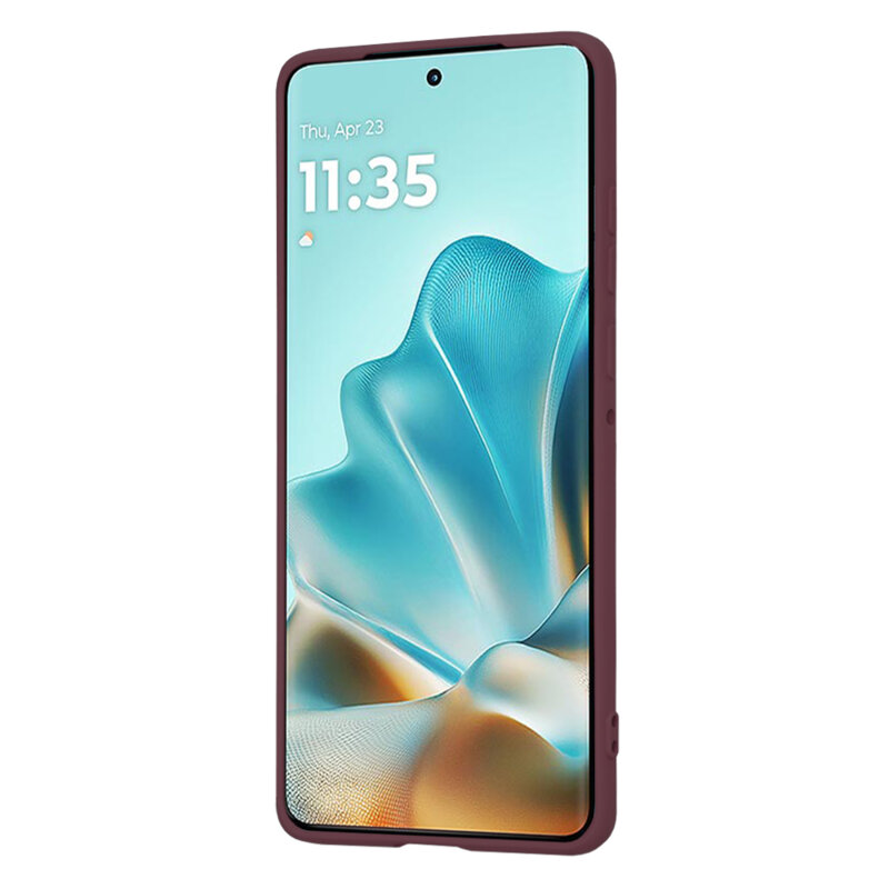 Husa silicon Motorola Edge 60 Fusion Techsuit SoftFlex, bordo