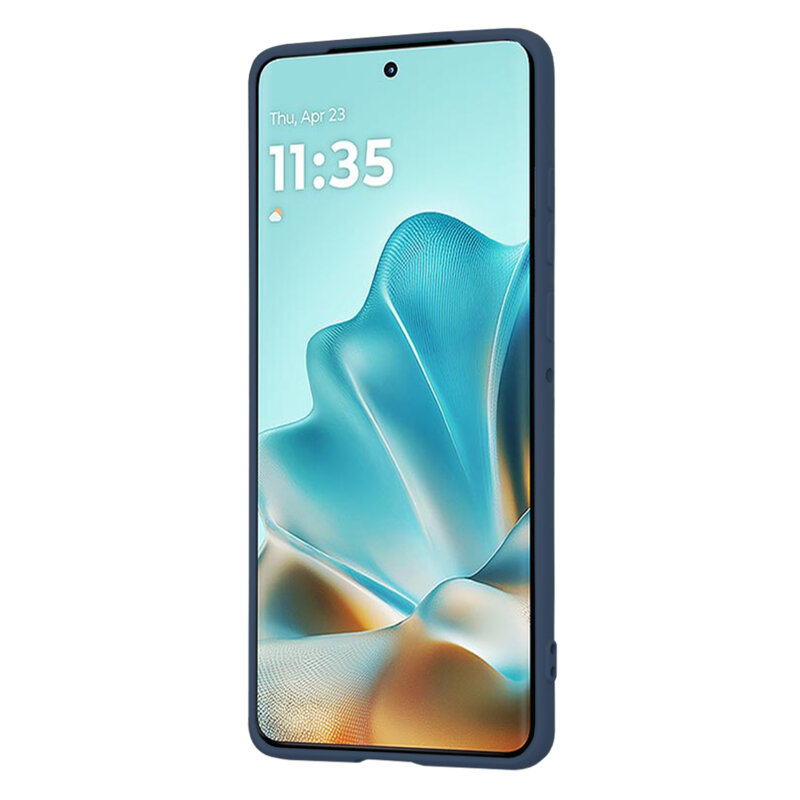 Husa silicon Motorola Edge 60 Fusion Techsuit SoftFlex, bleumarin