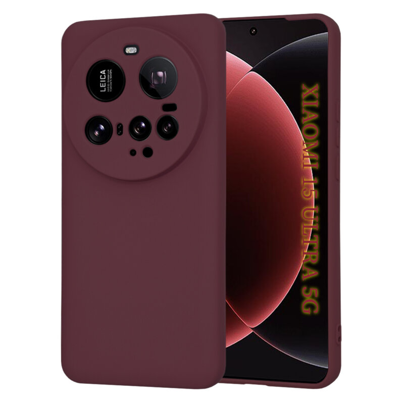 Husa silicon Xiaomi 15 Ultra Techsuit SoftFlex, bordo
