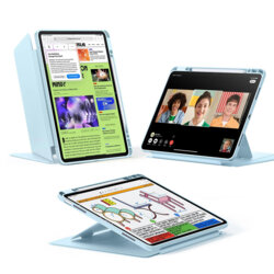 Husa iPad Air 13 (2024) ESR Flip Hybrid Pen, albastru