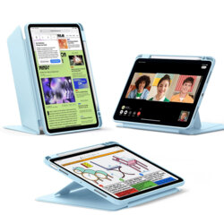Husa iPad Air 11 (2024) ESR Flip Hybrid Pen, albastru