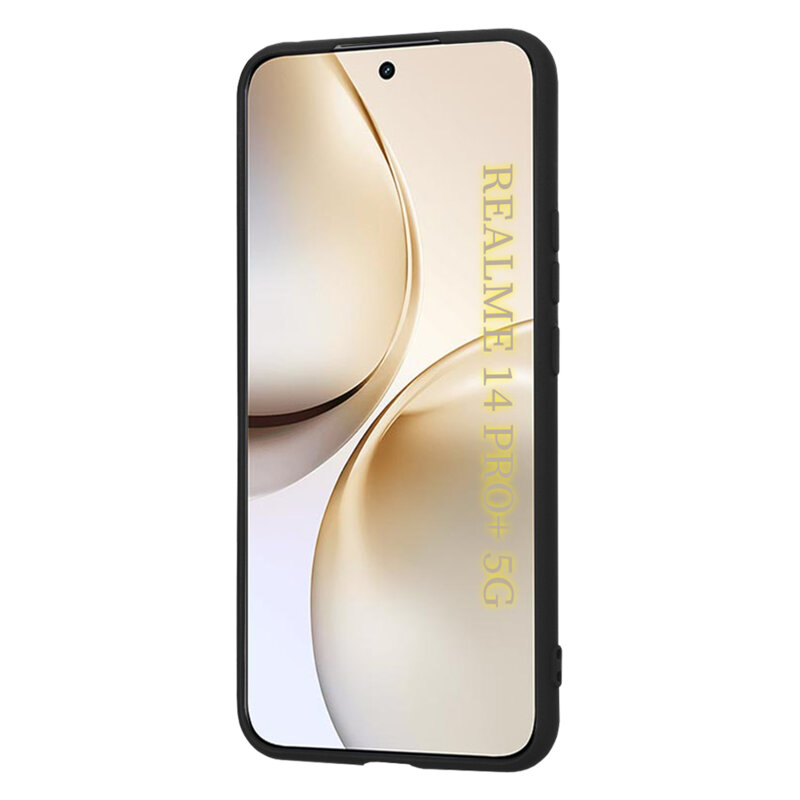 Husa silicon Realme 14 Pro+ Techsuit SoftFlex, negru