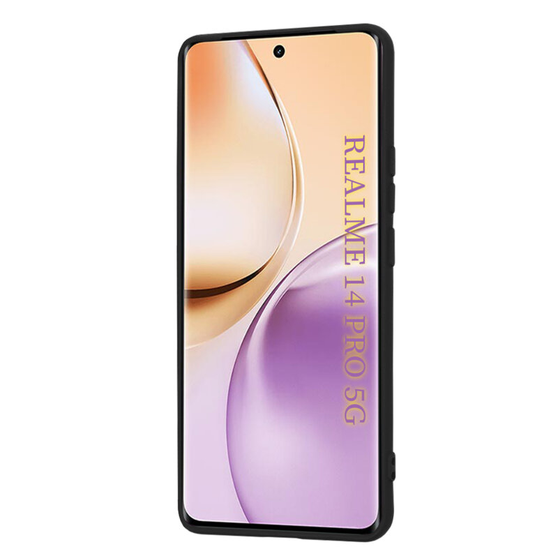 Husa silicon Realme 14 Pro Techsuit SoftFlex, negru