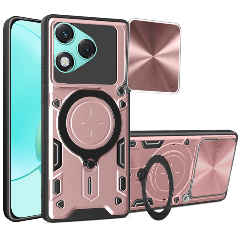 Husa Honor 400 Lite Techsuit CamGuard Pro, roz auriu