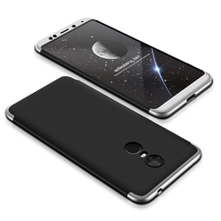 Husa Xiaomi Redmi Note 5 GKK 360 Full Cover Negru-Argintiu