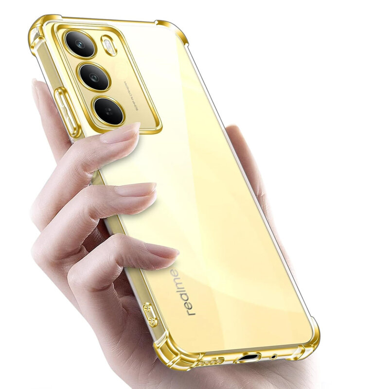 Husa Realme 14x Techsuit Shockproof Clear Silicone, transparenta