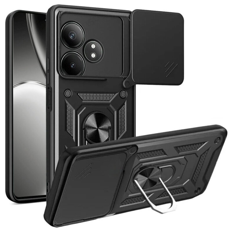 Husa Realme GT 6T protectie camera Techsuit CamShield Series, negru