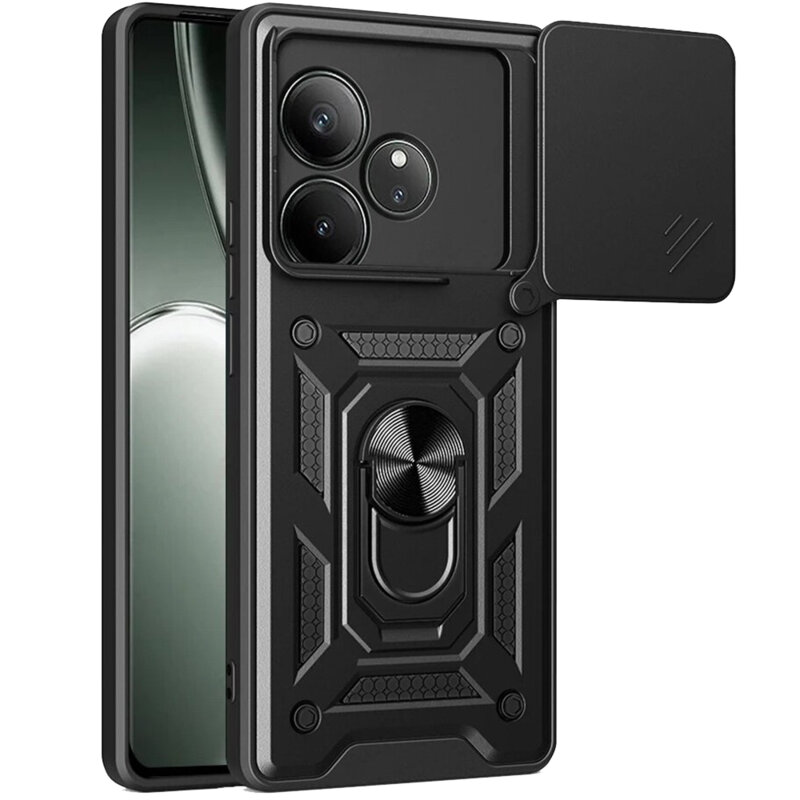 Husa Realme GT 6T protectie camera Techsuit CamShield Series, negru