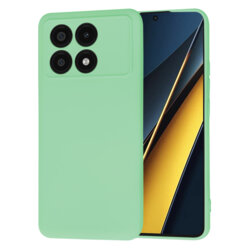Husa silicon Xiaomi Poco X6 Pro Techsuit SoftFlex, verde deschis