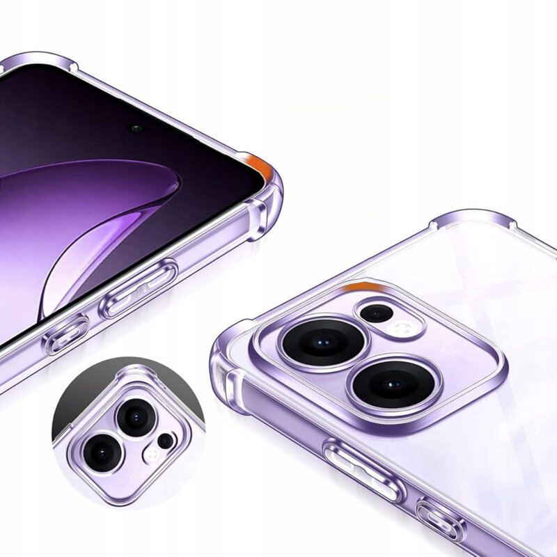 Husa Oppo Reno13 F 4G Techsuit Shockproof Clear Silicone, transparenta