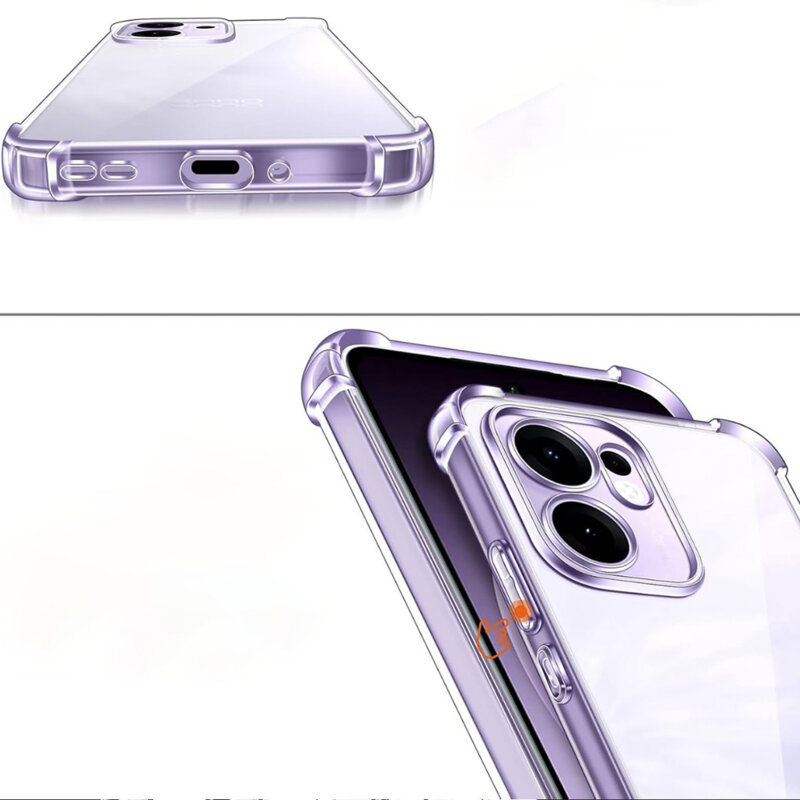 Husa Oppo Reno13 F 4G Techsuit Shockproof Clear Silicone, transparenta