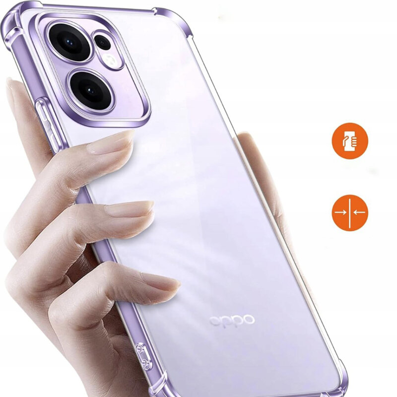 Husa Oppo Reno13 F 5G Techsuit Shockproof Clear Silicone, transparenta